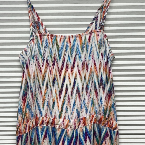 Presley Skye NWT Rainbow Multicolored Chevron Jumpsuit nwt - Picture 4 of 8